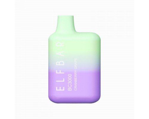 Купить Электронная сигарета Эльф Бар 3000 затяжек Клюква Виноград (Elf Bar BC 3000 Cranberry Grape) по оптовой цене