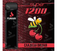 Электронная сигарета Фумари Подс Супер 1200 затяжек Сладкая Вишня (Fumari Pods Super 1500 Sweet Cherry)