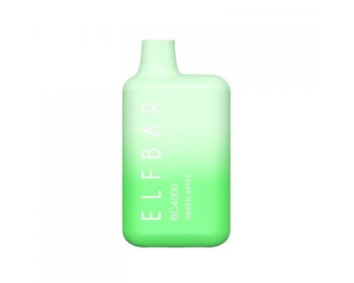 Купить Электронная сигарета Эльф Бар 4000 затяжек Зелёное Яблоко (Elf Bar BC 4000 Green Apple) по оптовой цене