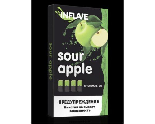 Купить Картриджи Feel the Flavor Sour Apple (Inflave Juul Яблоко) по оптовой цене