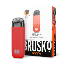Перезаправляемая Под-Система Бруско Миникан 2 (Brusko Minican 2) 400 mah, Красный